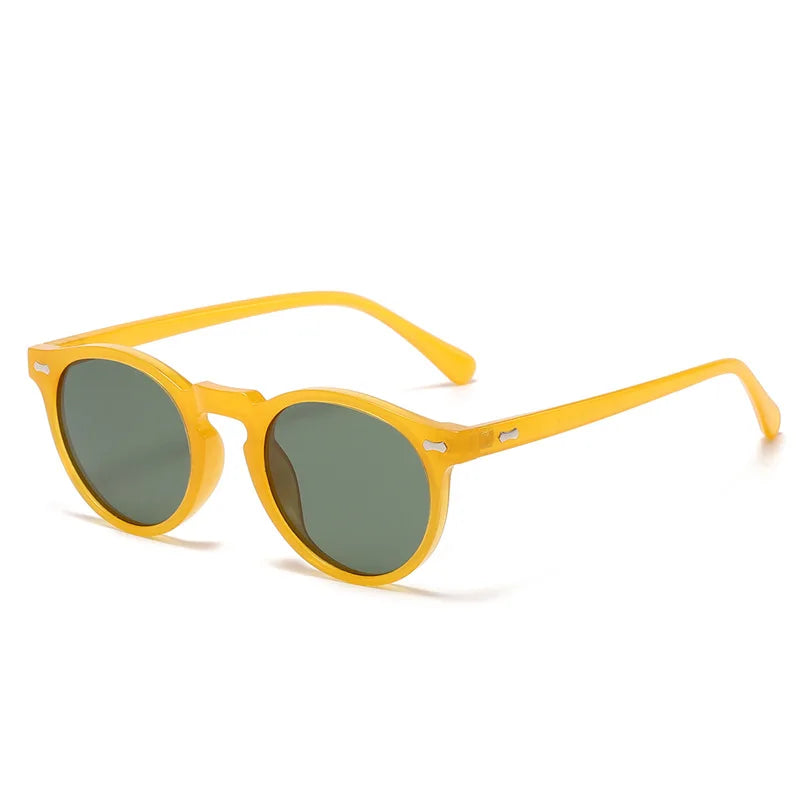 Retro round Sunglasses Men Women Fashion Small Polarized Sun Glasses for Male Female Literary Vintage Shades Driving Eyeglasses