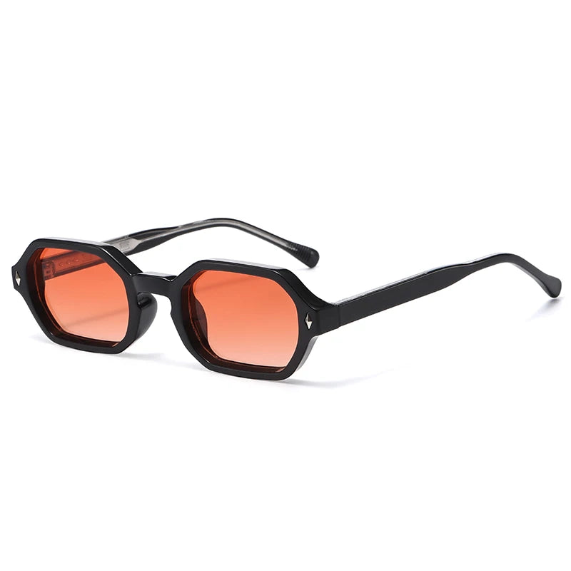 New Black Square Retro Sunglasses Branded Designer Concave Irregular Thick Frame Men Women Fashion Sun Glasses Uv400