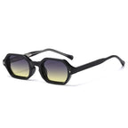 New Black Square Retro Sunglasses Branded Designer Concave Irregular Thick Frame Men Women Fashion Sun Glasses Uv400